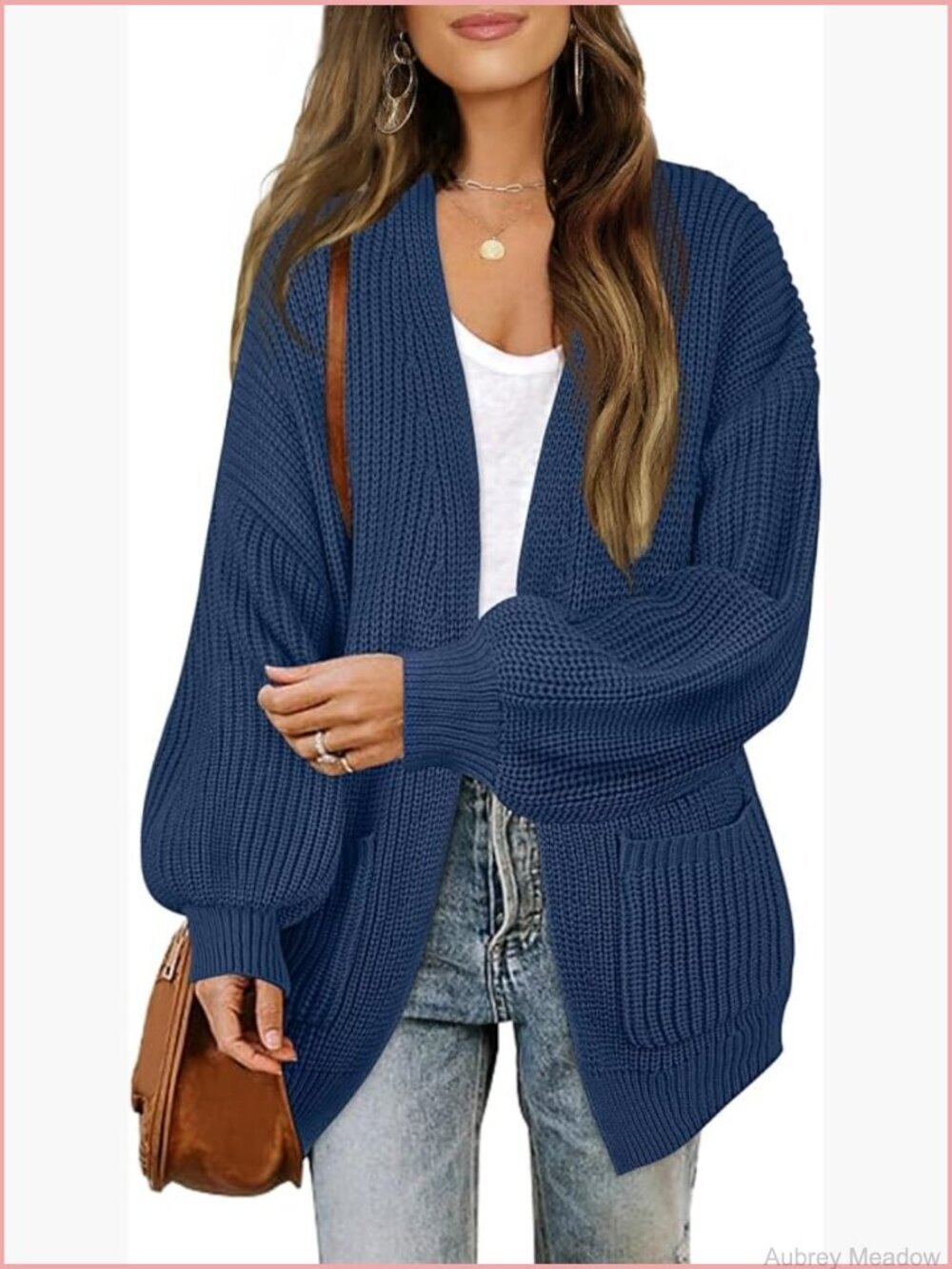 Oversized Chunky Knit Cardigan with Pockets